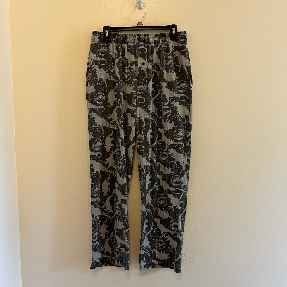 Jurassic World Grey Dino Print Pajama Pants